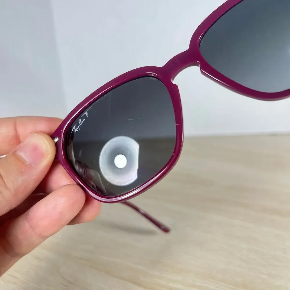 Ray-Ban RB4362 6383/T3 Sunglasses Polarized Burgundy 55-18-145 Italy